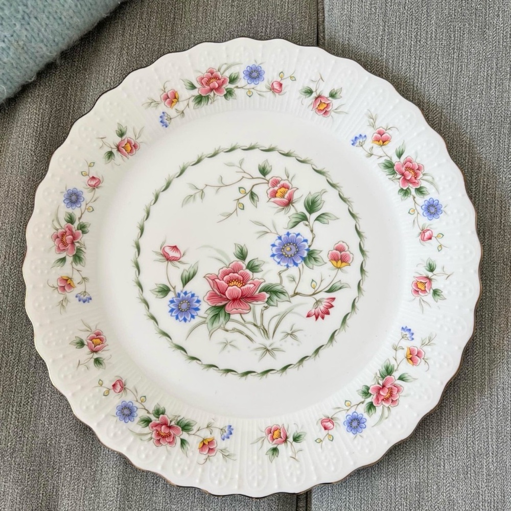 Vintage Andrea by Sadek Japan "Spring Night" Porcelain Cake Plate